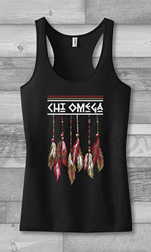 Chi Garnet Gold Feather Beads