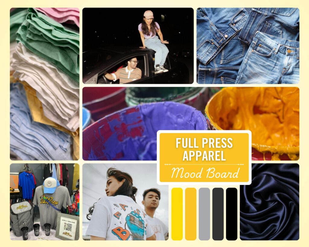 Full Press Apparel Store Display Tips Merchandising Mood Board